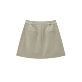 Women's High-Waisted Pleated A-Line Short Skirt
